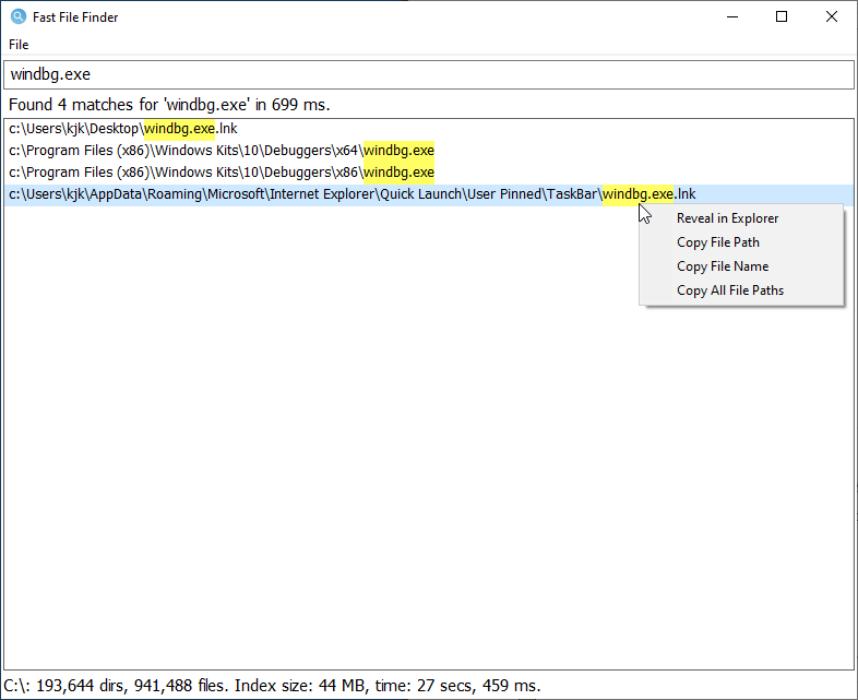 file finder for windows 7